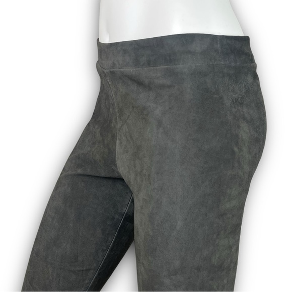 VINCE Suede Ankle Zip Leggings Genuine Lamb Leather Moto Bikercore Boho Western - Picture 8 of 16